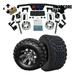 Hardcore Parts 4 Spindle Extension Lift Kit for Club Car DS (1982-2010) Golf Cart with 10 Machined/Black Tempest Wheels and 20 x10 -10 DOT rated All-Terrain tires