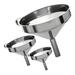 3 Piece Funnel Set Stainless Steel kitchen Craft Table Funnel