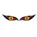 Docooler 2PCS Car Stickers Evil Eye Zombie Style Sunproof Waterproof Decal for Rearview Mirror 5*2in