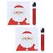 Hemoton 2 Sets Creative Santa Claus Windscreen Wiper Sticker Fun Car Windshield Waving Arm Decal Car Decoration - No.6