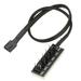 Uxcell Motherboard PWM Fan Splitter Cable 4 Pin 5 Way PC CPU Cooling Fan Extension Cable for Computer Cooler Fans