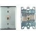 Single Gang 1 Port 6 Position 4 Conductor Wall Telephone Outlet Jack Stainless Steel