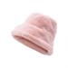 GUIGUI Womens Hats Winter Ladies Winter Bucket Hat Cute And Warm Caps Hunting Fishing Hat Beanies Hats Women (One Size Pink)