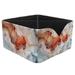 OWNTA Marble Pattern Square Pencil Storage Case with 4 Compartments Removable Dividers Pen Holder and Pencil Holder