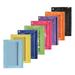 8 Pcs 3 Ring Zipper Pencil Pouch Colorful Fabric Pencil Case Sturdy and Durable Binder Pouch with Clear Window