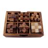 Puzzle Set,'Handcrafted Set of Six Wooden Puzzles from Thailand'