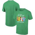 Men's Ripple Junction Heather Kelly Green Care Bears Give the Gift of Friendship Holiday Graphic T-Shirt