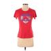 Nike Active T-Shirt: Red Print Activewear - Women's Size Small