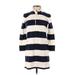 J.Crew Always Casual Dress - Shirtdress Collared Long sleeves: Ivory Print Dresses - Women's Size X-Small Petite