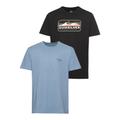 T-Shirt QUIKSILVER Gr. XXL, blau (blau, schwarz) Herren Shirts T-Shirts