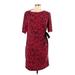 Just... Taylor Casual Dress - Sheath Crew Neck Short sleeves: Red Dresses - Women's Size 12