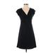 Soybu Casual Dress - A-Line: Black Solid Dresses - Women's Size X-Small