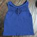 Free People Tops | Free People Intimately Seamless Ribbed Sleeveless High Neck Bra Crop Top | Color: Blue | Size: Xs/S