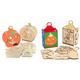 Baker Ross FE778 Kürbis Laterne Bastelset aus Holz - 3er Pack, Holzlaterne für Kinder zum Basteln und Bemalen, Halloween Party Aktivität & AX241 Halloween-Laternen-Sets aus Holz, 3 Stück