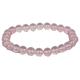 WORLD WIDE GEMS WWG Beads Bracelet Rose Quartz Stone 8mm rondelle smooth 7inch Natural Gemstones Beaded Bracelets for Men Women Healing Crystal Stretch Beaded Bracelet Unisex