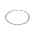 BHUBREA Cuban Link Bracelet for Men Real Solid 925 Sterling Silver Chain Bracelet Cuban Curb Bracelet White Gold Plated Hip Hop Jewelry, 4mm 5mm 6mm Width, 6.5-9 Inch, 6.5", Sterling Silver , no