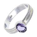 Silver N Rock Amethyst Gemstone Band Ring 925 Sterling Silver Band Ring Men & Women Band Ring All Size Handmade Jewelry ERG-126F_ (T 1/2)