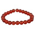 WORLD WIDE GEMS WWG Beads Bracelet Carnelian Gemstones 8mm rondelle smooth 7inch Natural Gemstones Beaded Bracelets for Men Women Healing Crystal Stretch Beaded Bracelet Unisex