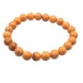 WORLD WIDE GEMS WWG Orange Copper Turquoise 8mm rondelle smooth 7inch Natural Gemstones Beaded Bracelets for Men Women Healing Crystal Stretch Beaded Bracelet Unisex