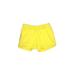 Lands' End Khaki Shorts: Yellow Print Bottoms - Kids Girl's Size 7 - Medium Wash