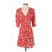 RIXO for Target Casual Dress: Red Floral Motif Dresses - Women's Size 4