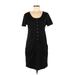 BB Dakota Casual Dress - Shift: Black Solid Dresses - Women's Size Medium