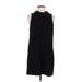 Forever 21 Casual Dress - Shift Mock Sleeveless: Black Print Dresses - Women's Size Medium