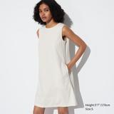 Women's Ultra Stretch Airism Sleeveless Mini Dress with Quick-Drying | Off White | Medium | UNIQLO US