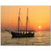 Picture-Tiles.com Boat Photo 4.25" x 4.25" Satin Ceramic Decorative Mural Ceramic in Black/Yellow | 4.25 H x 4.25 W x 0.25 D in | Wayfair