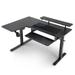 Brayden Studio® Damarco 61" W Height Adjustable L-Shaped Standing Desk Wood/Metal in Black | 61 W x 43.7 D in | Wayfair