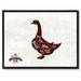 August Grove® Goose Meat Cuts Butchers Chart Print on Canvas w/ Picture Frame, 28x37 Canvas in Brown/White | 28 H x 37 W in | Wayfair