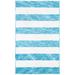 Blue/White Rectangle 2' x 3' Area Rug - Breakwater Bay Claymore Striped Machine Braided Runner 2'3" x 8' Indoor/Outdoor Area Rug in | Wayfair