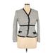 Rickie Freeman for Teri Jon Suits Silk Blazer Jacket: Ivory Houndstooth Jackets & Outerwear - Women's Size 14