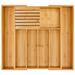 Foundry Select Shelonda Adjustable Cutlery/Knife Drawer Organizer Bamboo | 2 H x 22 W x 12.75 D in | Wayfair 08D17892D8A9462E9187AC0ABFB5DE60