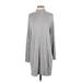 Splendid Casual Dress - Sweater Dress Mock Long sleeves: Gray Dresses - Women's Size Small