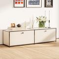 Latitude Run® Phia 60" Wide 2 - Shelf Storage Cabinet Stainless Steel in White | 15.4 H x 60 W x 14.8 D in | Wayfair