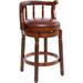 Darby Home Co Adamarys Swivel Stool Wood/Leather/Genuine Leather in Brown | 33.9 H x 21.7 W x 21.7 D in | Wayfair 38B8F7CC9C0E415E9CFD57E20AD36BEB