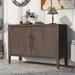 Winston Porter Nirel Sideboards & Buffets, Buffet Cabinet, Kitchen Buffet w/ 2 Metal Handles & 2 Doors Wood in Brown | Wayfair