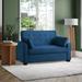 Serta Monroe Full Size Convertible Sofa Microfiber/Microsuede in Blue | Wayfair SA-AGS-FS2-NVY