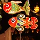 Lanterne de poisson LED plonger oyante faite à la main lanterne de carpe de style chinois décor de