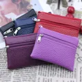 Porte-monnaie en cuir PU pour femmes petits sacs à monnaie portefeuilles de poche porte-clés