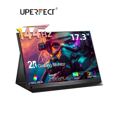 UPERFECT Moniteur de jeu portable 17 3 pouces 2K 144 Hz 2560 x 1440 HDR FreeSync IPS pour PC Mac