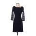 Diane von Furstenberg Cocktail Dress: Blue Dresses - Women's Size 4