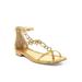 Boston Proper - Gold Yellow - Chain Ankle Strap Sandal - 7.0