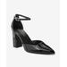 Boston Proper - Black - Pointed Toe Metallic Ankle Strap Heel - 9.5