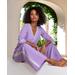 Boston Proper - Lavendula Purple - Embellished V Neck Sweater Lounge Set - Small