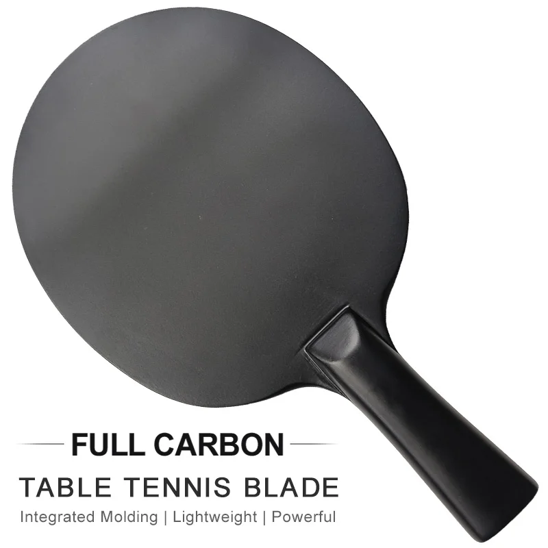 Tischtennis klinge aus Voll graphit, leichte Tischtennis klinge, integrierte Pingpong-Grundplatte für Angriffe, 100% Carbon Image