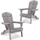 Wood Lounge Patio Chair for Garden Outdoor Wooden Folding Adirondack Chair Set of 2 Solid Cedar Wood Lounge Patio Chair for Garden Lawn Backyard