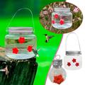 Aihimol 2 PCS Hummingbird Feeder Portable Hanging Outdoor Hummingbird Feeder Clear Flowing Reservoir Design Hummingbird Feeder For Garden Yard Patio Decoration 500ml