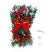 CICRKHB Wreath Clearance Decoration Decoration Trim Stairway Stairs Prelit Christmas Led Cordless Lights Up Wreath Prelit Decoration & Hangs Red